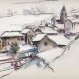 Merens sous la neige de fevrier